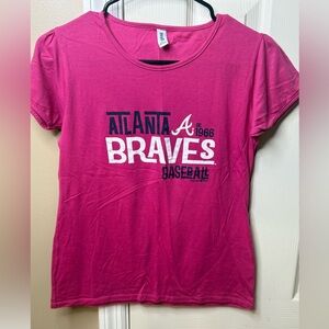 Gear For Sports Pink Atlanta Braves Tee